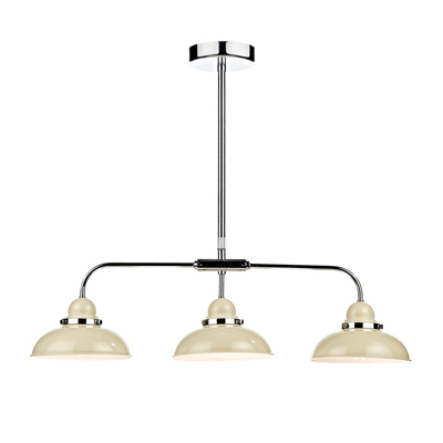 Kitchen Island Pendant Lights | Cream Triple Pendant