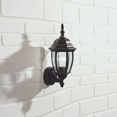 Black Gold Outdoor Wall Light
