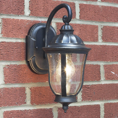 Black Gold Outdoor Wall Light
