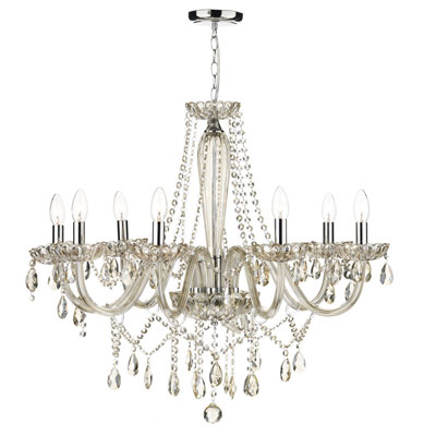 8 Light Chandelier Champagne