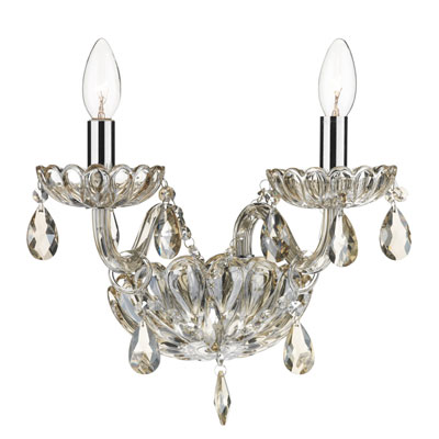 Dar RAP0906 Raphael Twin Crystal Wall Light