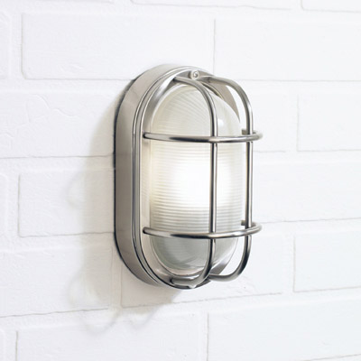 Stainless Steel Oval Wall Light
