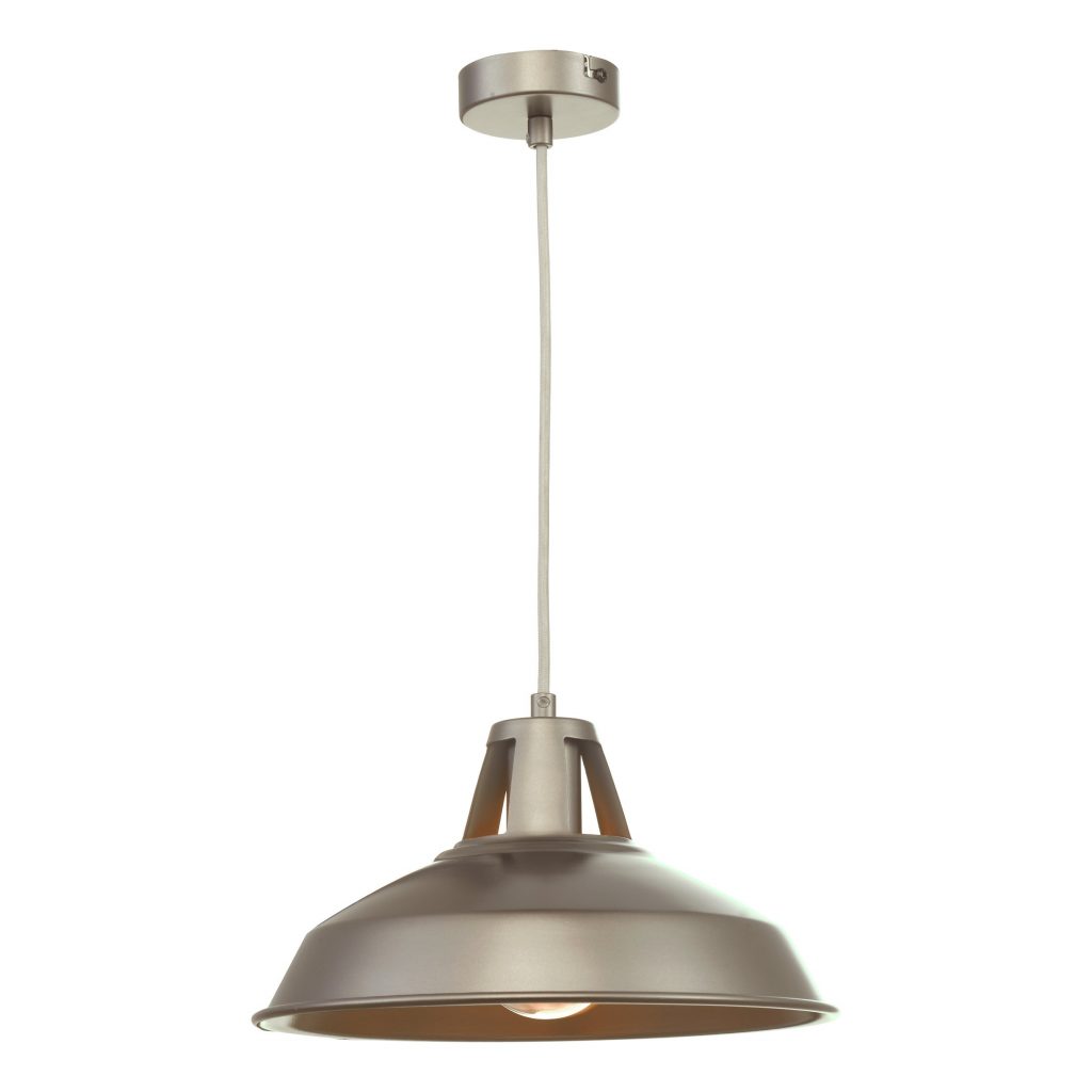 Kitchen Island Pendant Lights | Industrial 1 Light Pendant Pewter