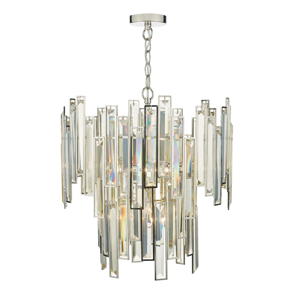 Lido 6 Light Pendant Polished Nickel