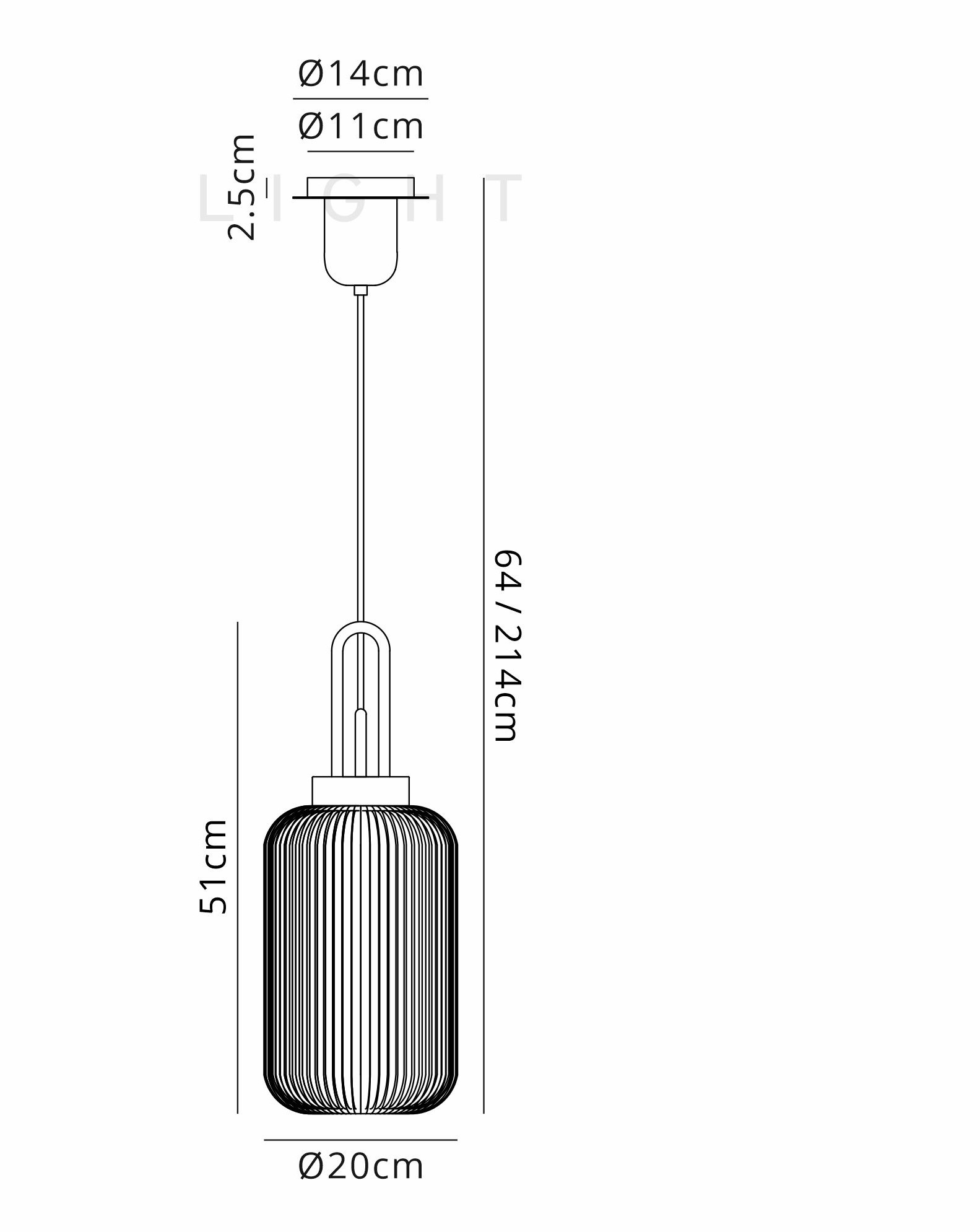 00KIT521 Reeta Single Pendant Polished Nickel with Champagne Tubular Glass - Image 5