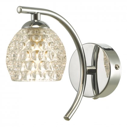Kanto Wall Light chrome with dimpled glass
