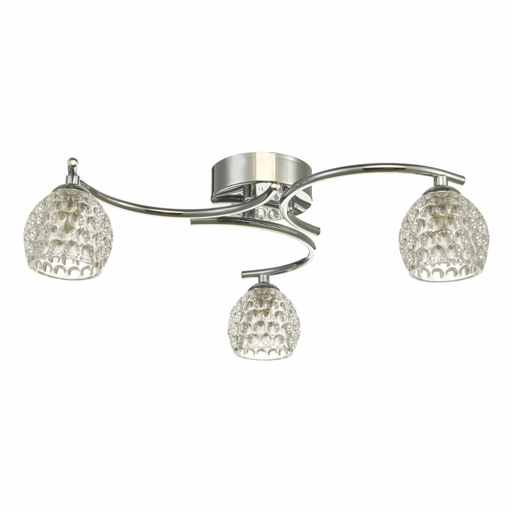 Chrome Ceiling Lights | 3lt Ceiling Light Chrome