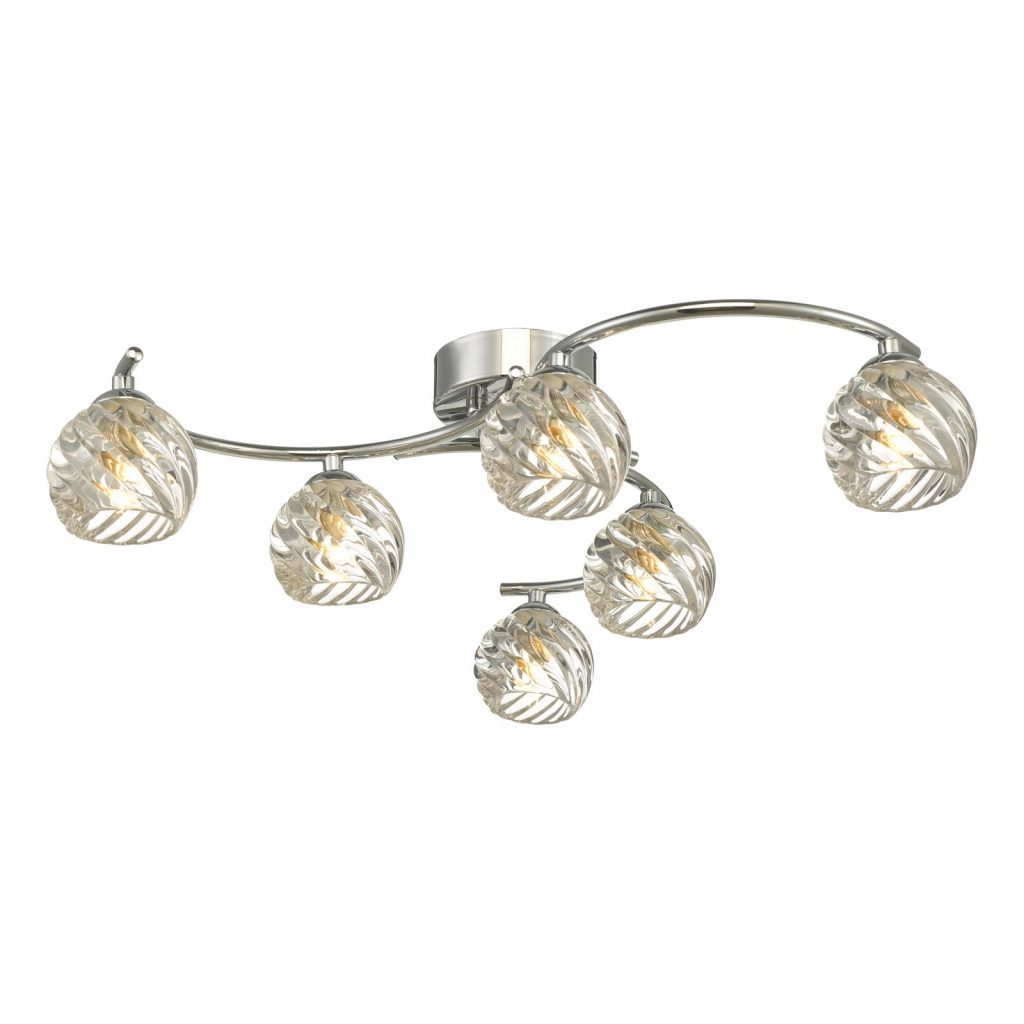 6 Light Ceiling Light Polished Chrome