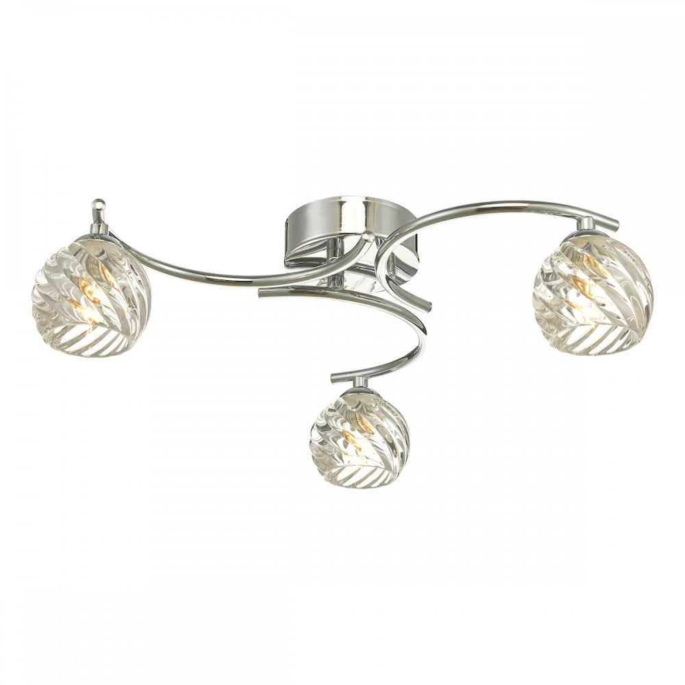Chrome Ceiling Lights | 3lt Ceiling Light Chrome