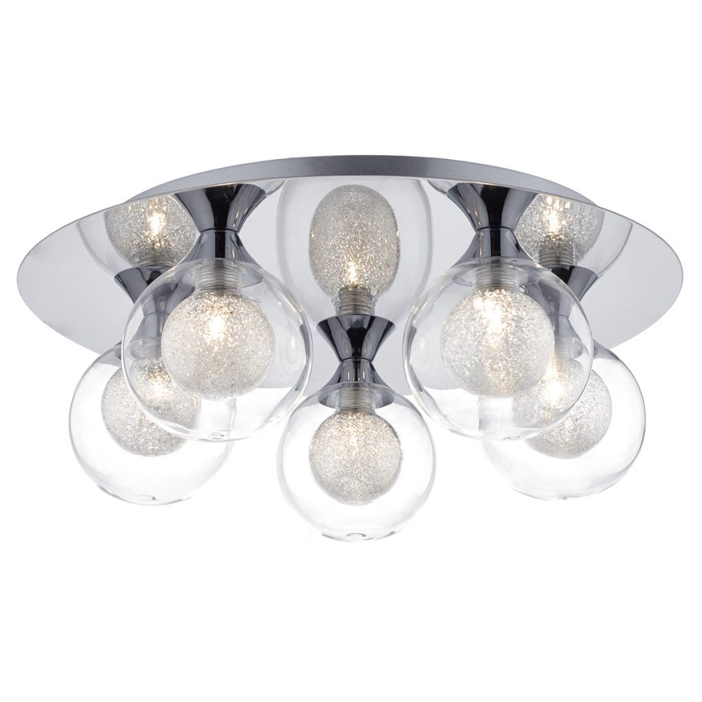 Chrome Ceiling Lights | Modern Chrome 5lt Flush