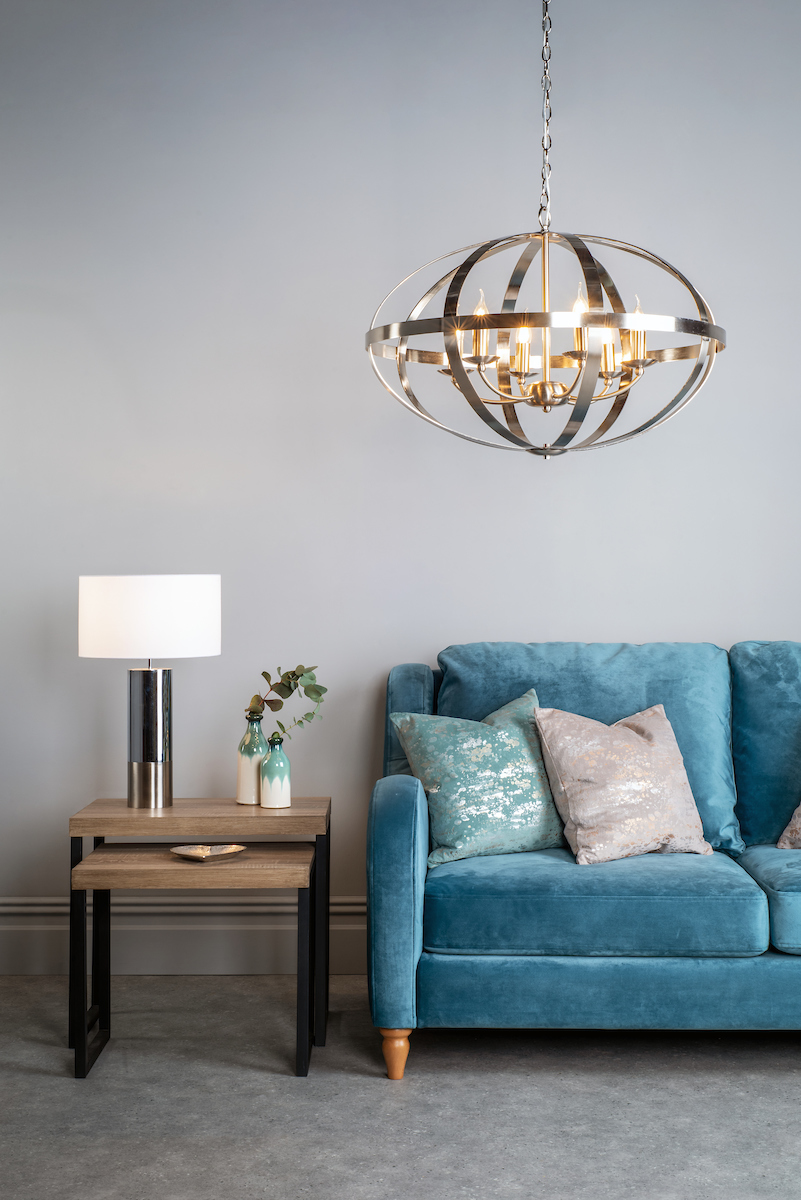 DMYS100646 Myson 6 Light Pendant Satin Chrome - Image 4