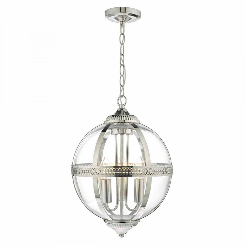 3lt Orb Lantern Polished Nickel
