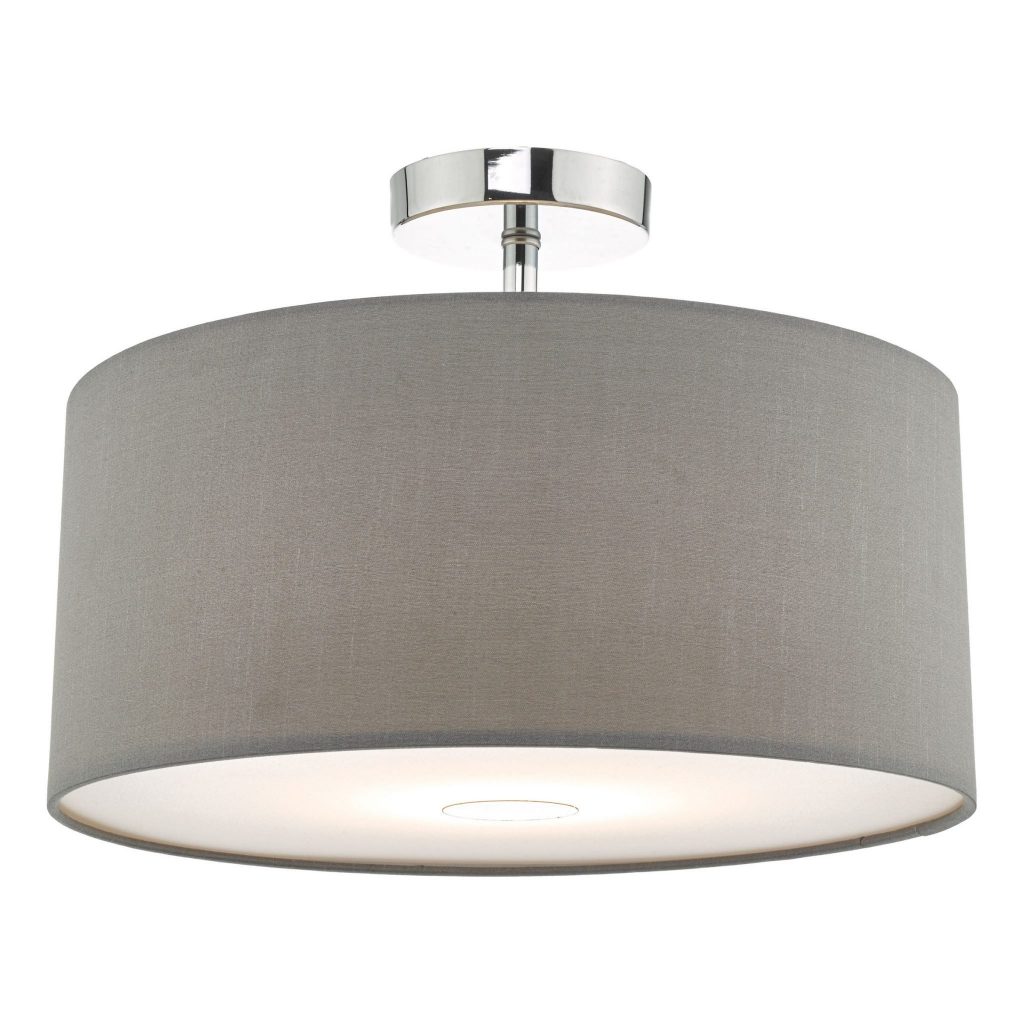 Easy Fit Slate Grey Drum Shade