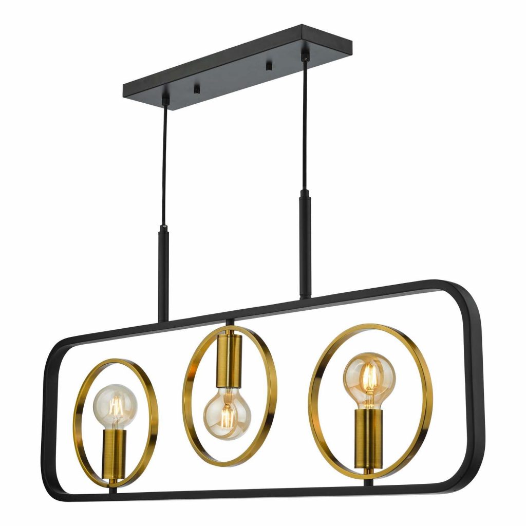 Kitchen Island Pendant Light | Bar Pendant Satin Black