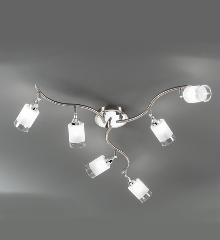 4740026 Company 6 light Satin Nickel Ceiling Light