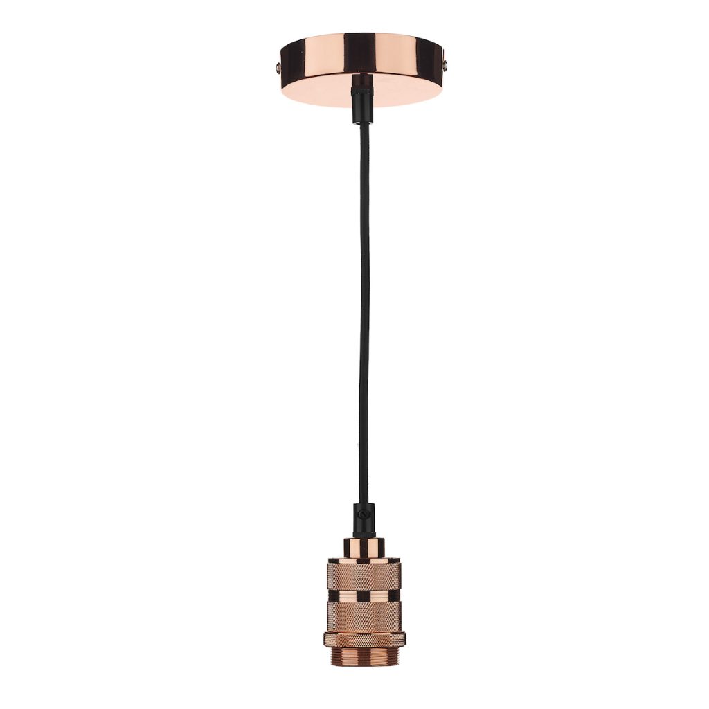Single E27 Decorative Suspension Copper