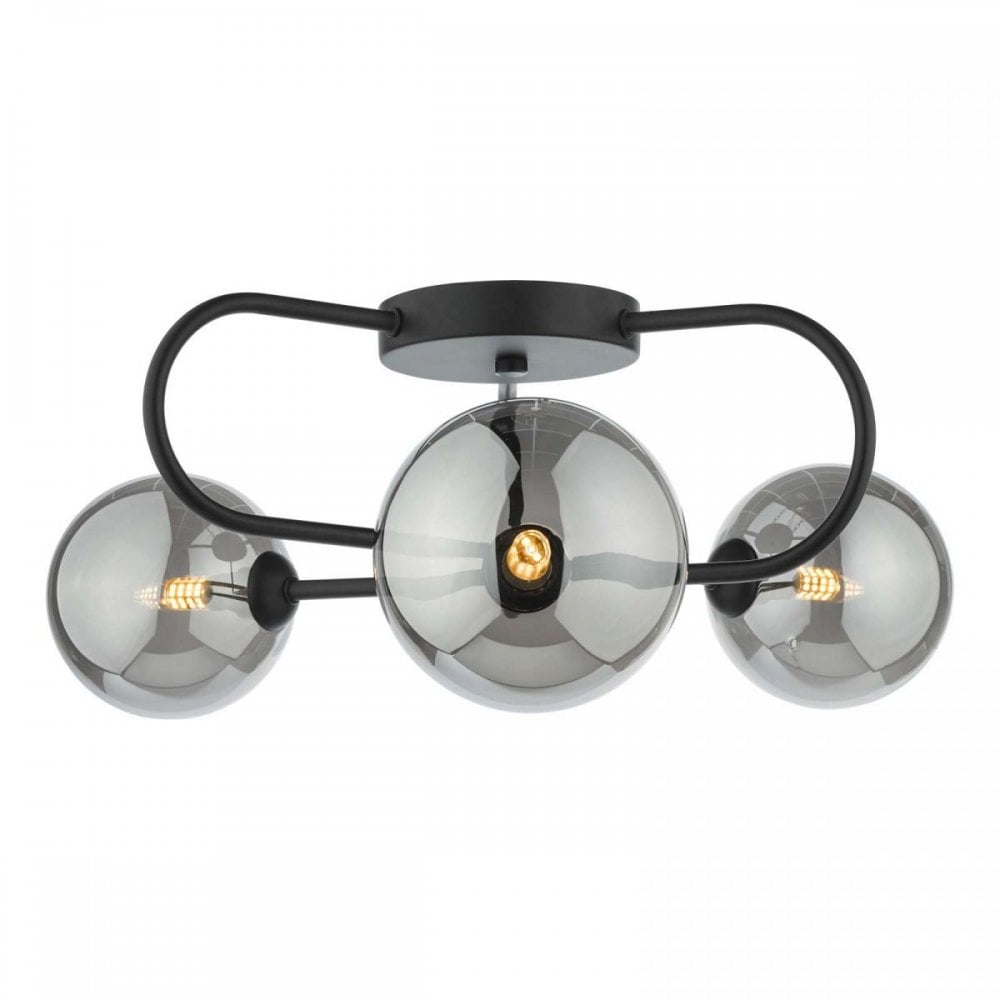 Sienne 3 Light Matt Black flush