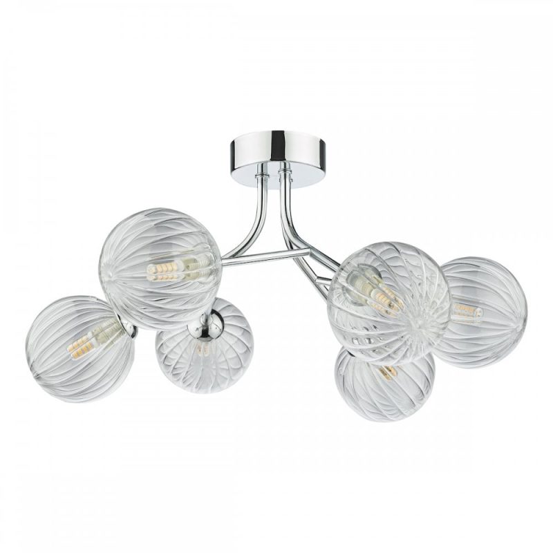 Chrome Ceiling Lights | 6lt Chrome Ceiling Light