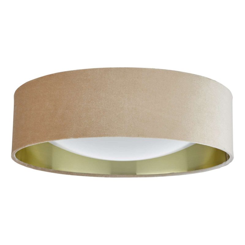 Modern Flush Ceiling Lights | Taupe Drum Ceiling Light