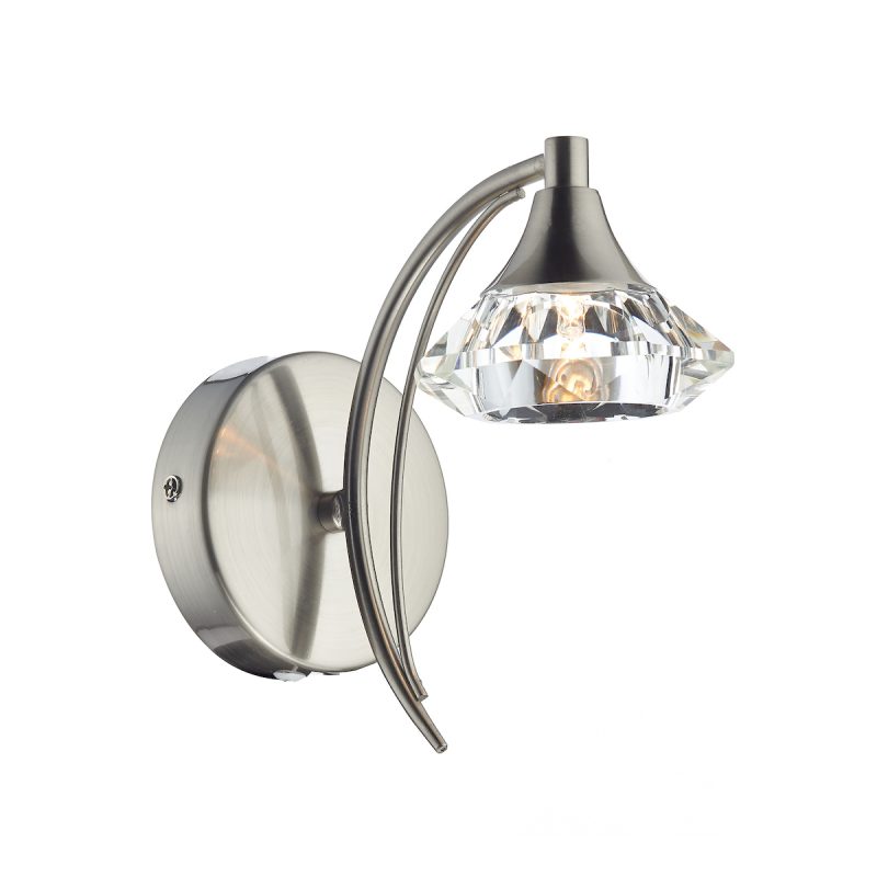 DTUL100746 1 Light Satin Chrome Wall Light