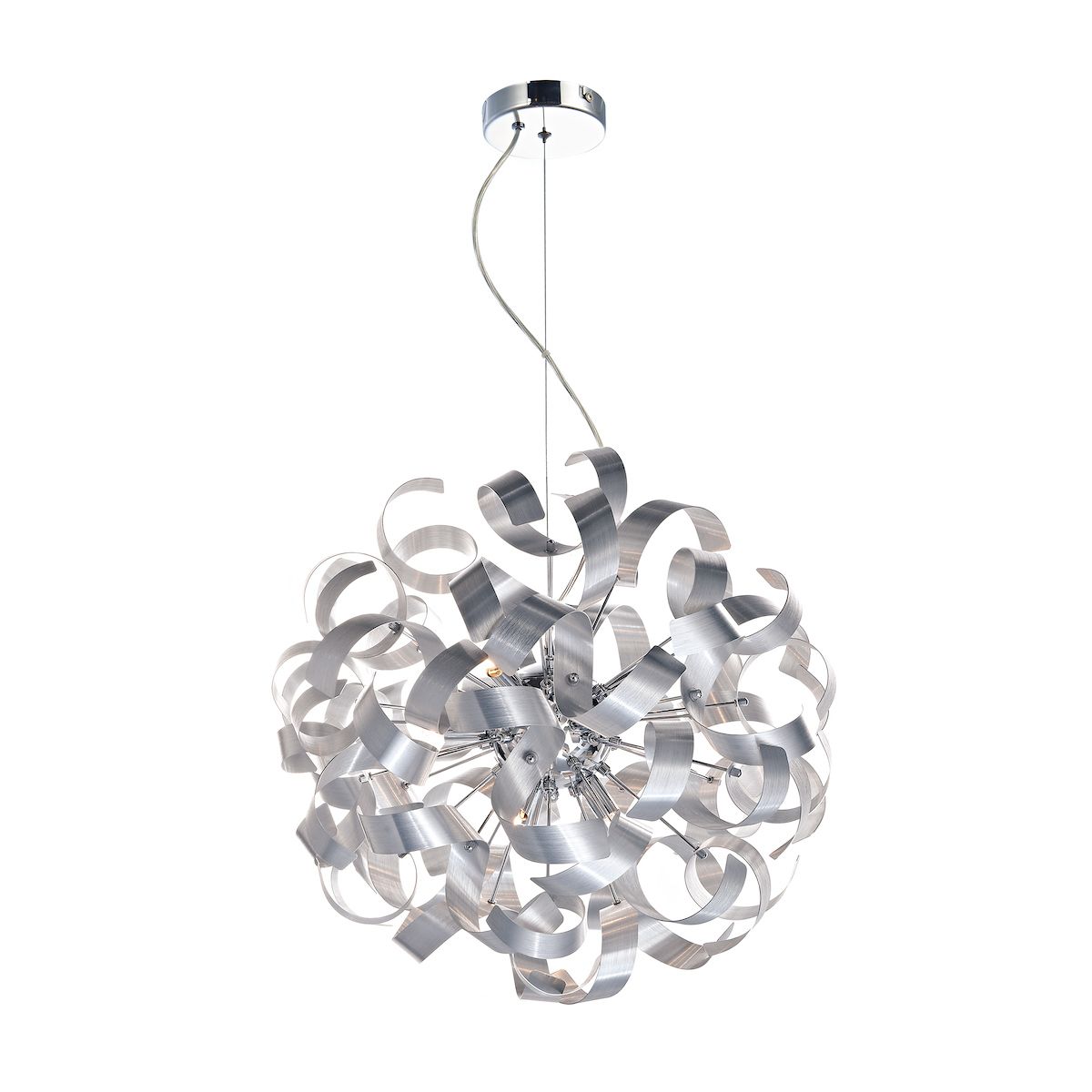 MEDUSA 9 Light Ball Pendant Brushed Aluminium