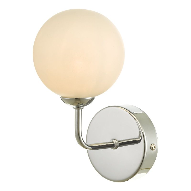 DYEF100750-02 Yeffy single Wall Light Chrome With Opal Glass