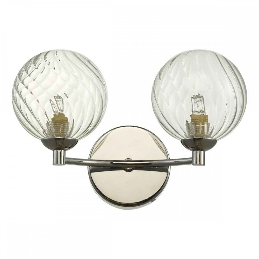 Twin Wall Light Polished Chrome