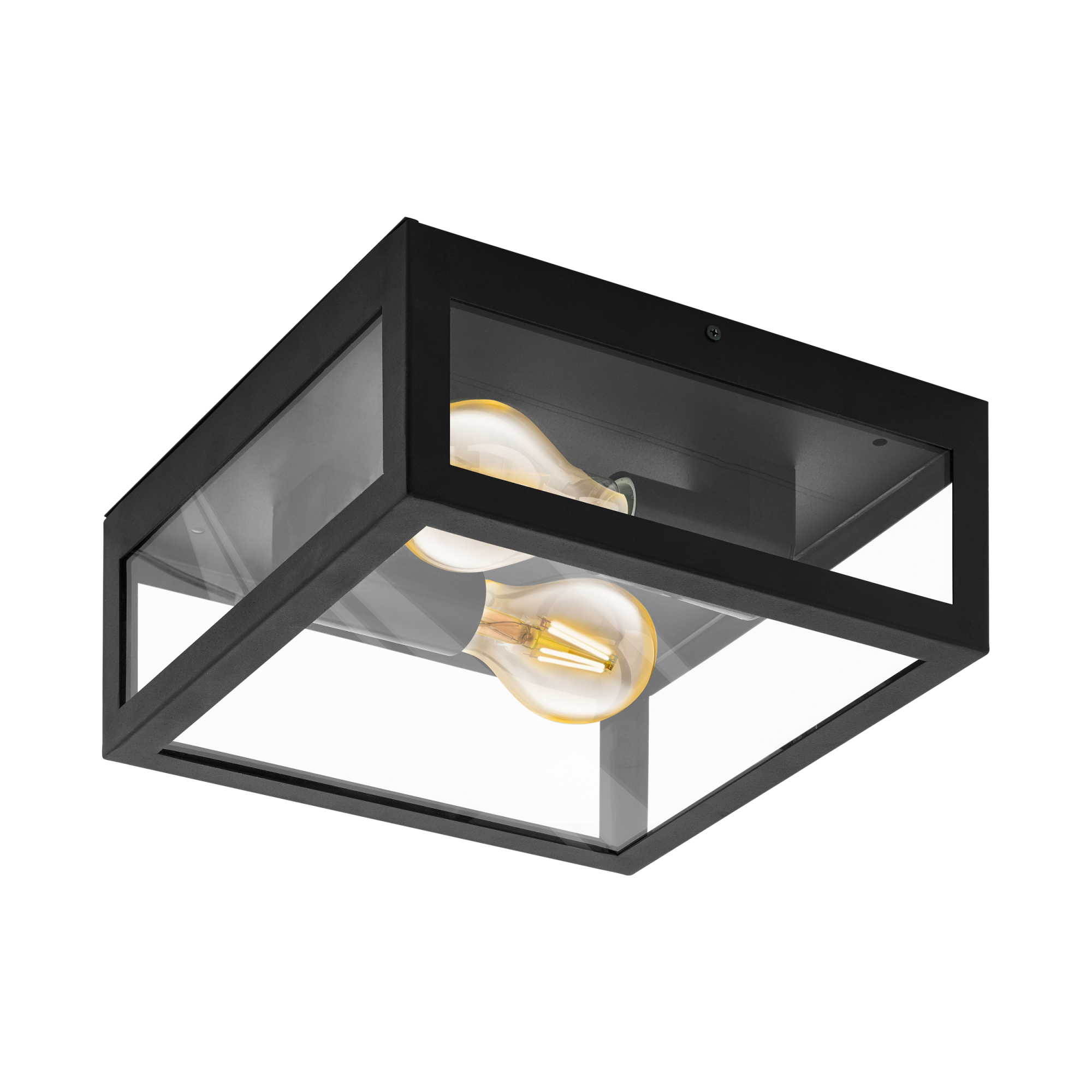 4194832 Box lantern Wall light Black