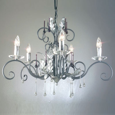 Elstead AML5-BLK-SILVER Amarilli 5 light chandelier Black-Silver