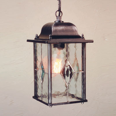 Square Hanging Lantern Black and Silver