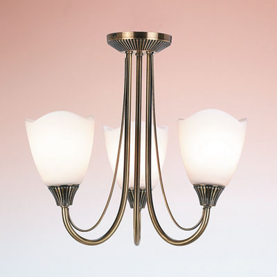 Hudson 3lt Ceiling Light | Antique Brass Ceiling Lights