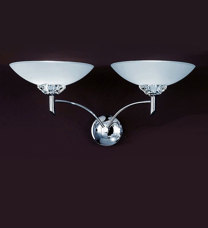 Franklite FL2006/2 Fizz twin wall light Chrome