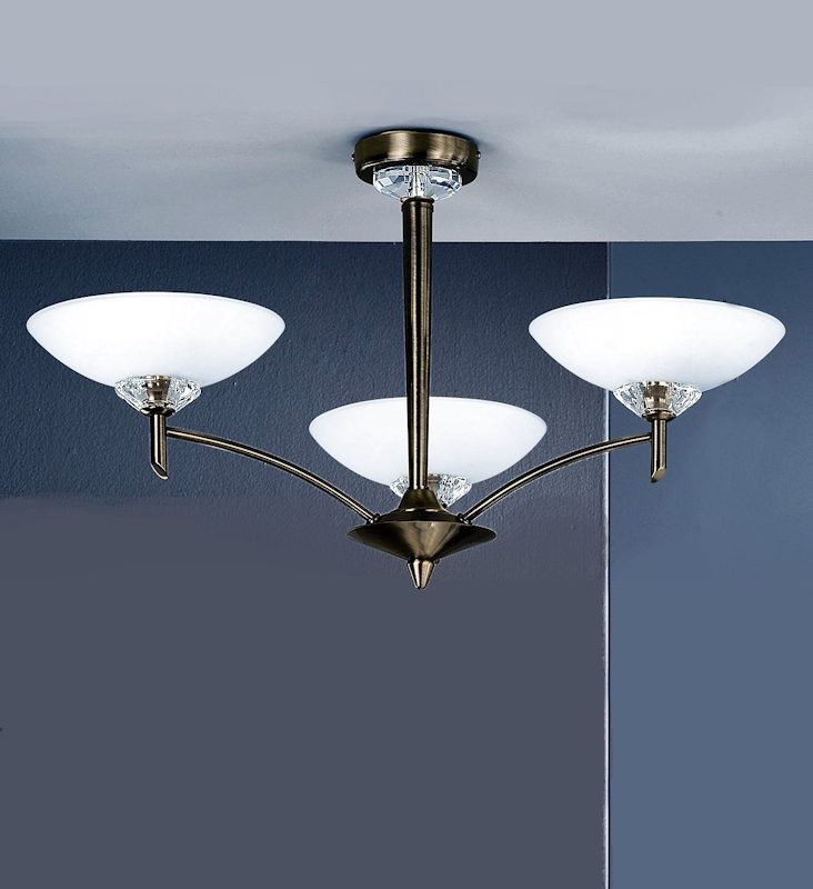 Franklite FL2010/3 Fizz 3 light Ceiling Light Bronze