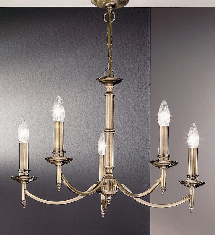 Franklite FL2091/5 Petrushka 5 light chandelier Bronze