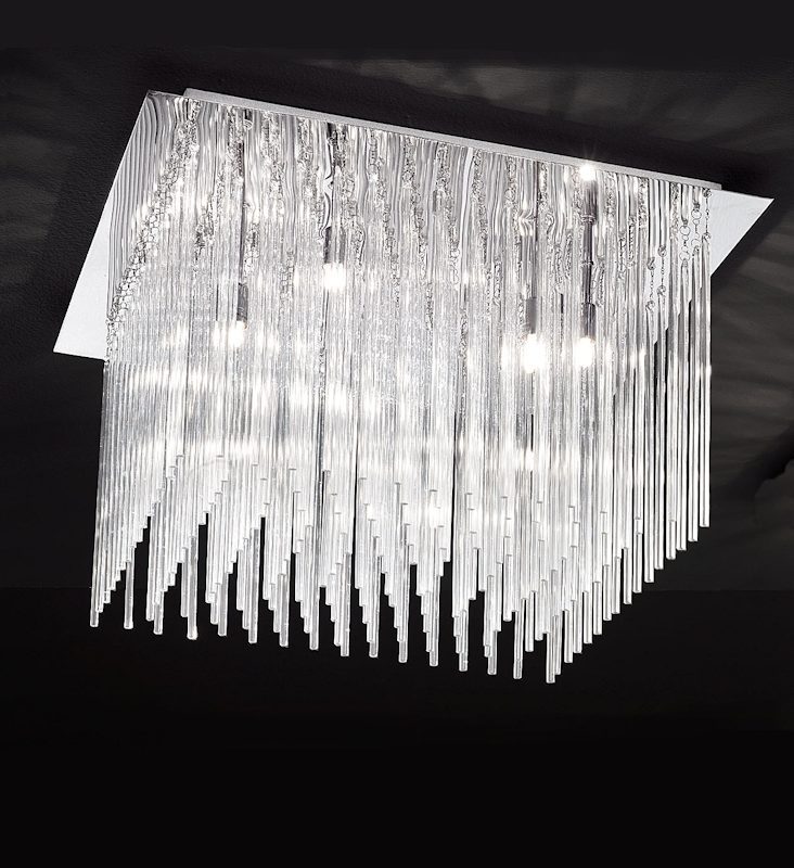 FL2093/10 Carillion square 10 light Ceiling Light