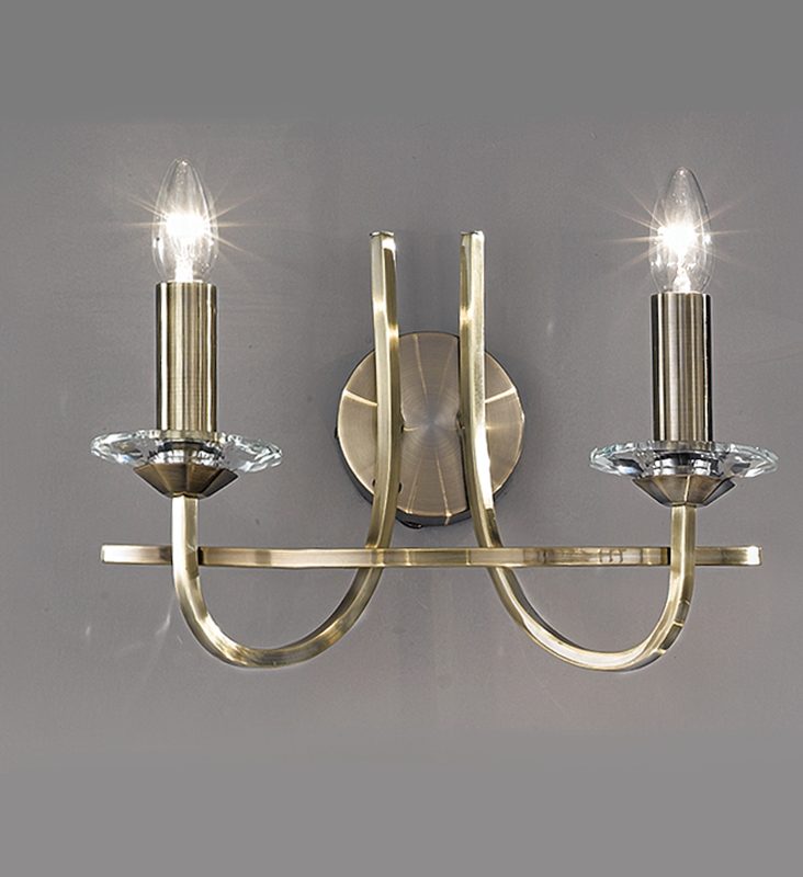 Franklite FL2147/2 Carousel 2 light wall bracket soft bronze