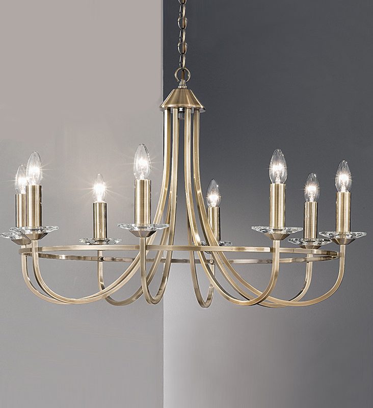 Franklite FL2147/8 Carousel 8 light chandelier soft bronze