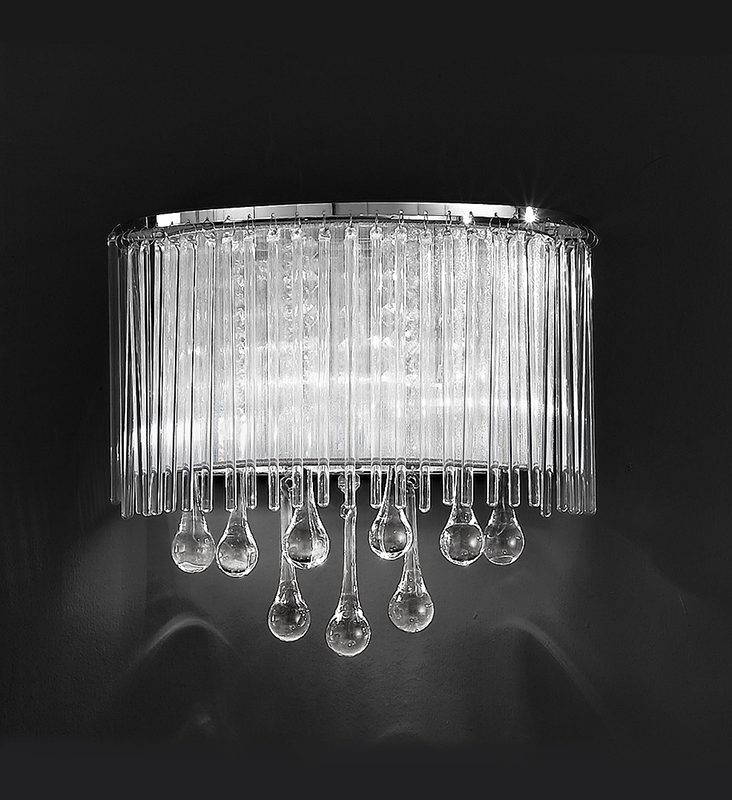 Franklite FL2161/2 Spirit 2 light crystal wall light chrome