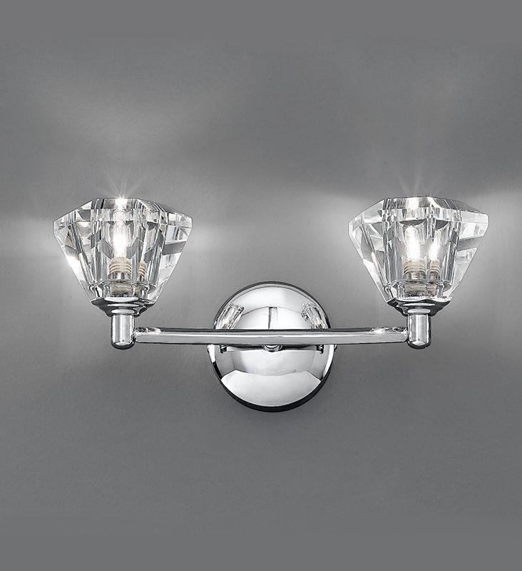 Franklite FL2162/2 Twista Twin Wall Light Chrome
