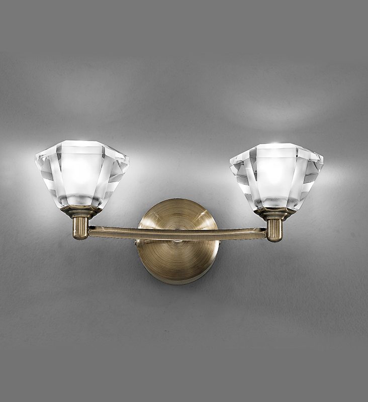 Franklite FL2163/2 Twista Twin Wall Light Bronze