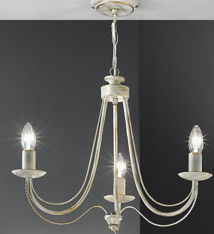 4121723 Filly 3 light Cream Chandelier