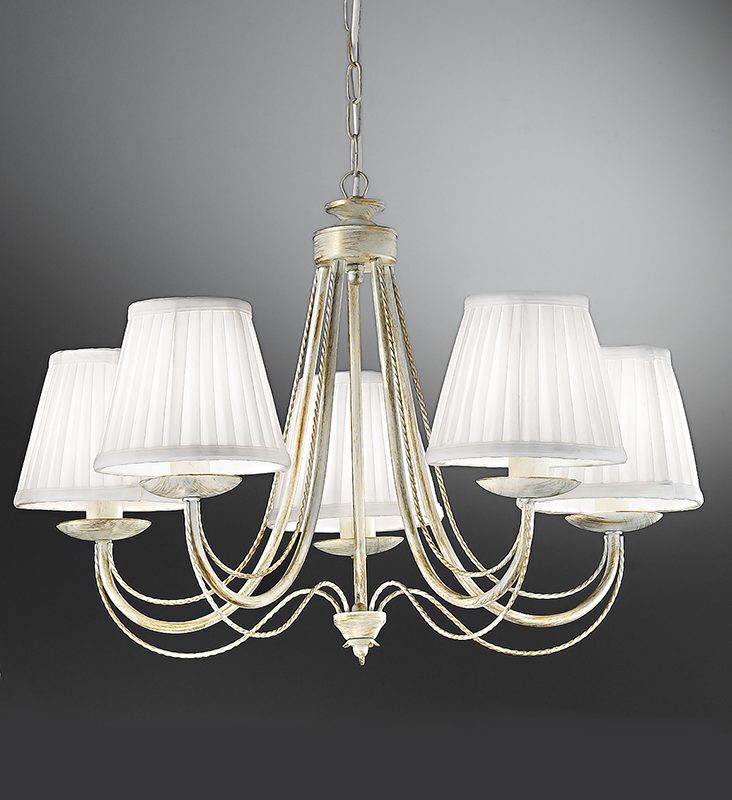 4121725 Filly 5 light cream chandelier