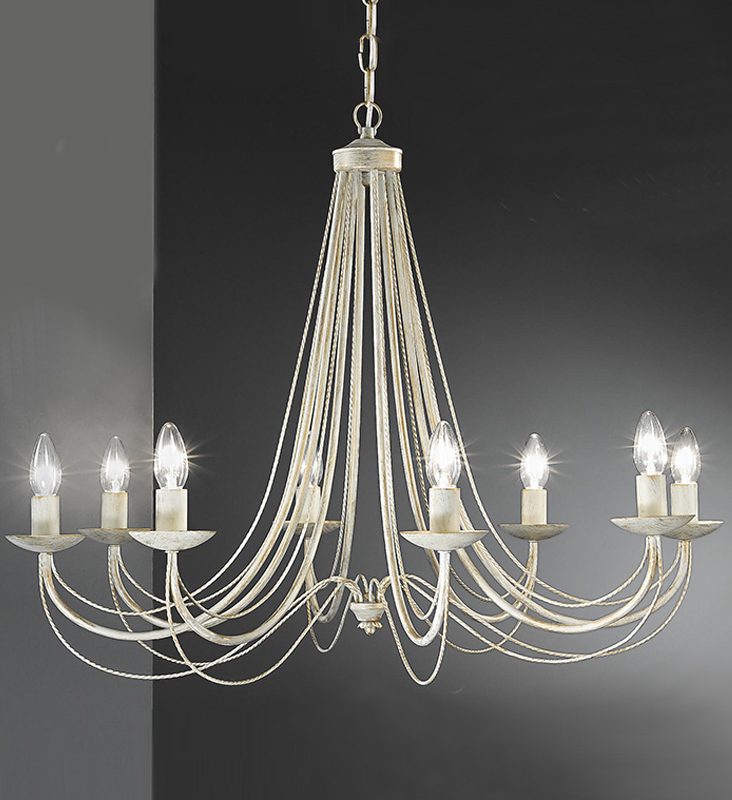 4121728 Filly 8 light Cream Chandelier