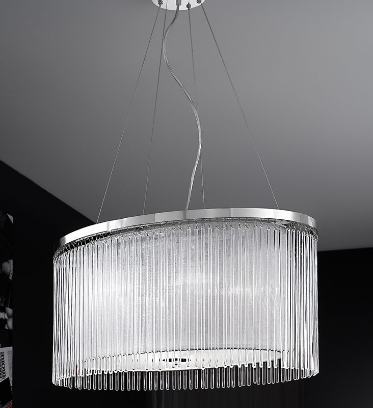 Franklite FL2192/4 Eros 4 light Ceiling Pendant Chrome