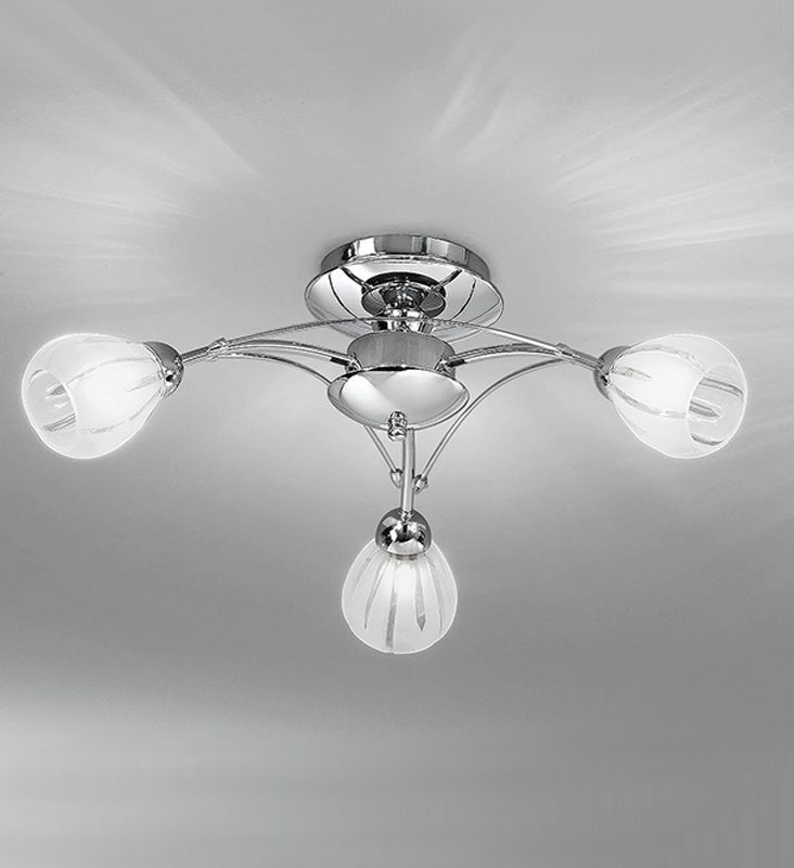 4122063 Clorris 3 light Chrome Ceiling Light