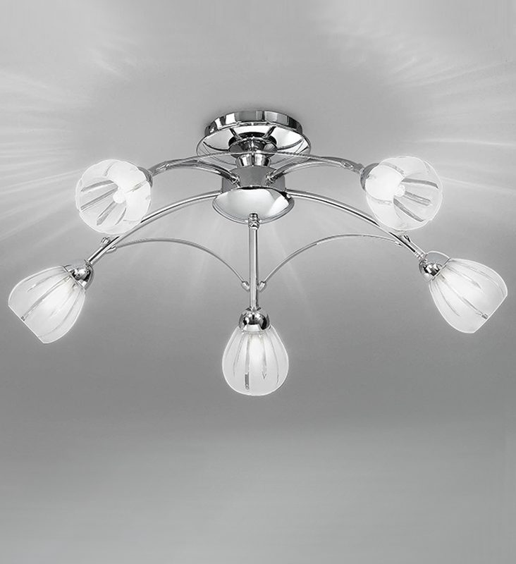 4122065 Clorris 5 light Chrome Ceiling Light