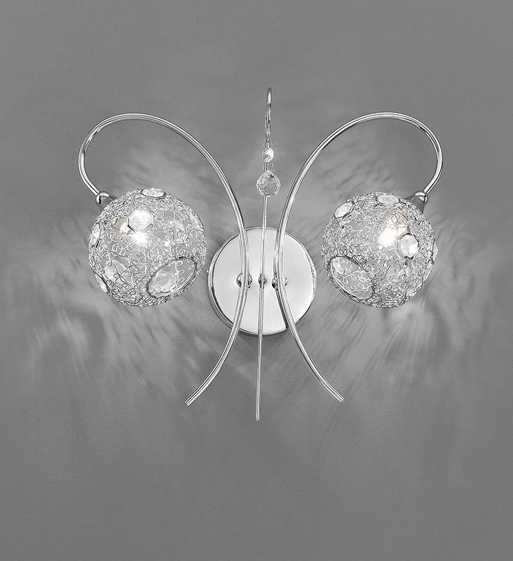 Franklite FL2214/2 Orion Twin Wall Bracket Polished Chrome