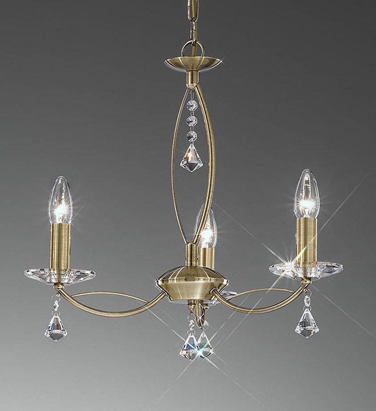 Franklite FL22283 Monaco 3 light Bronze Chandelier