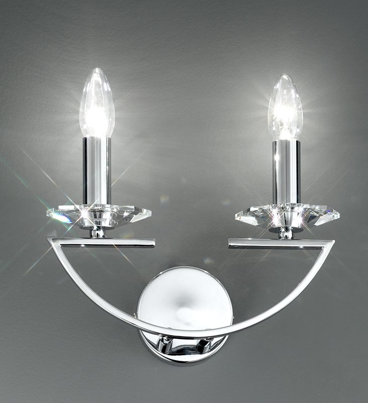 Franklite FL2241/2 Artemis twin wall light Chrome