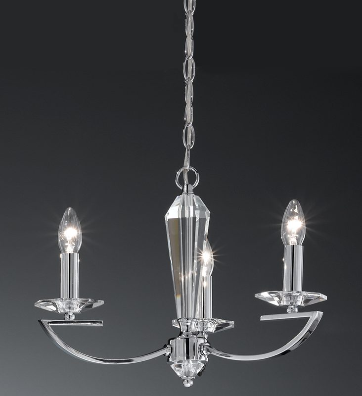 Frankite FL2241/3 Artemis 3 light Chrome Chandelier